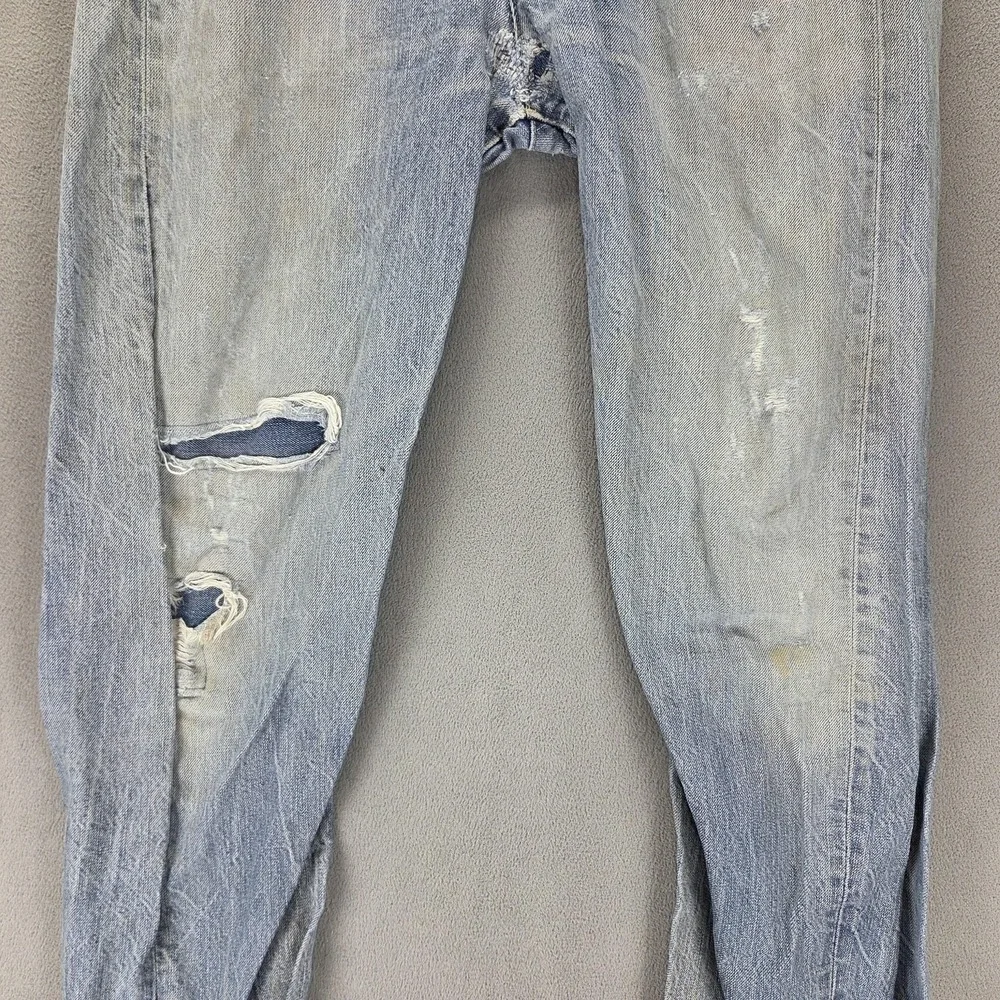 Vintage Levis Engineered Jeans Mens Blue Twisted Thrashed Button Fly Fits 32x32